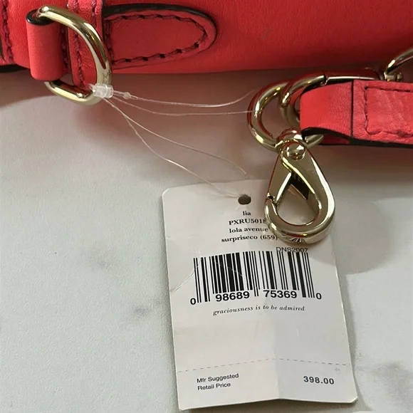 New- Lola Avenue “Lia” Kate Spade bright color Satchel with Gold-Tone Accents - Picture 14 of 17